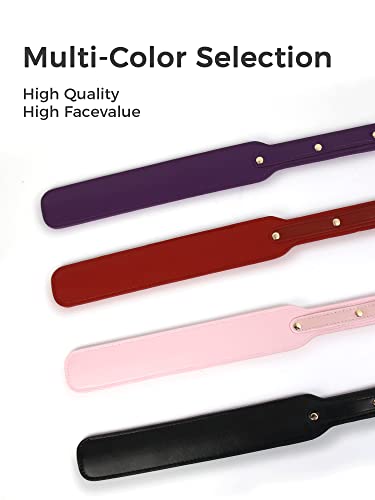 18 inch Riding Crop,Leather Paddle,Super Durable Rug Paddles,Equestrian Crops - color: Purple