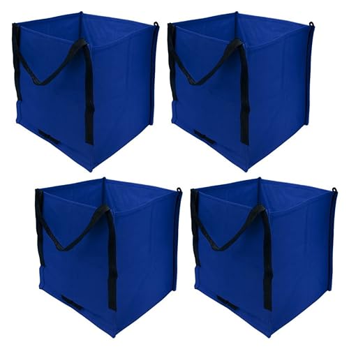 DURASACK Heavy Duty Storage Tote Bag 22-Gallon, Blue, Pack of 4 | Moving Bag Utility Tote for Laundry, Moving & Home Storage, Reusable Self-Standing Design, Holds up to 500 Pounds - color: Blue, size: Pack of 4