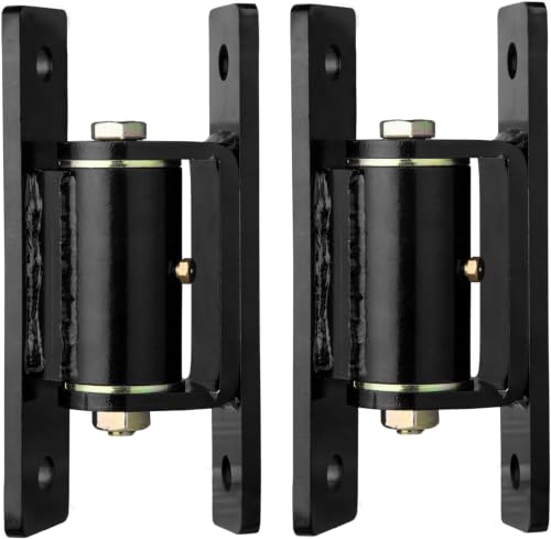 Heavy Duty Gate Hinges,7in,1100lbs Capacity,Thick Solid Steel | Built in Roller Bearing Hinges for Wood & Metal Gates, 90°Inward/Outward Smooth Swing, Bolt/Weld On Fence/Barn/Driveway,2Pack - size: Large-ZJ