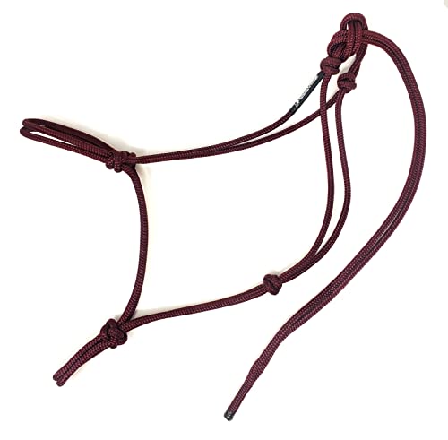 Soft 2 Knot Horse Halter - color: Burgundy, size: Large