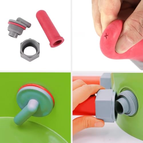 3PCS Calf Feeder Pacifier with Fixed Base for Feeding Milk Bucket Cow Nipple Calves Teats Soft Rubber Feeding Teats for Cattle Horse Donkey (Style-2)