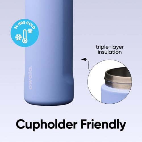 Owala FreeSip Stainless Steel Water Bottle 24 oz Out of the Blue - color: Out of the Blue, size: 24 Ounces