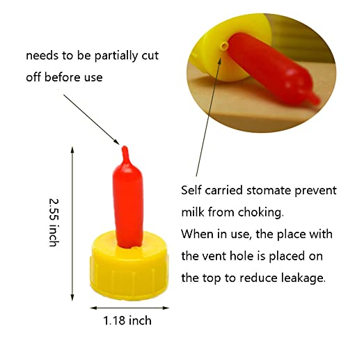 Goat Nipple and Bottles Set for Feeding Sheep Goat Lamb Puppy | 25 Pieces Small Animal Milk Drink Pritchard Nipple 2 Pieces 400 ml Lamb Feeding Bottle Kit - color: White 25