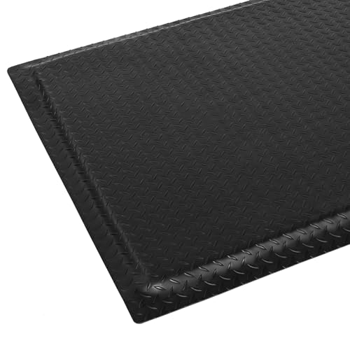 Anti Fatigue Mats Industrial 2' x 6' 15/16" Thick Ergonomic Standing Mat Commercial Heavy Duty Diamond Plate Shop Floor Mats Helps Relieve Back and Leg Soreness - size: 2' x 6'