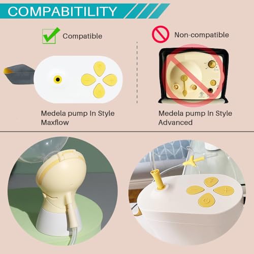 PumpMom-us Replacement Tubing for Medela New Pump in Style Maxflow Breast Pump, Compatible with Medela Spare Breastpump Parts Tubes - size: For New PIS Maxflow
