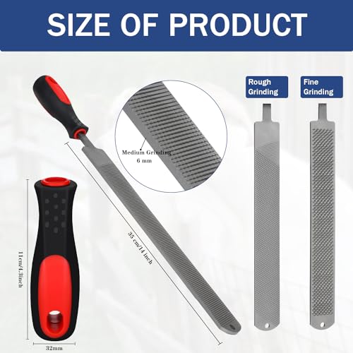 Gisafai 2 Pcs 18 Inch Rasps for Shoeing Horses with Handle Trimming File Carbon Steel Farrier Tools for Repair Horse Goat Hooves Cow Donkey Pig Animal Hooves Repairing Wood Working Supplies - size: 18 Inch