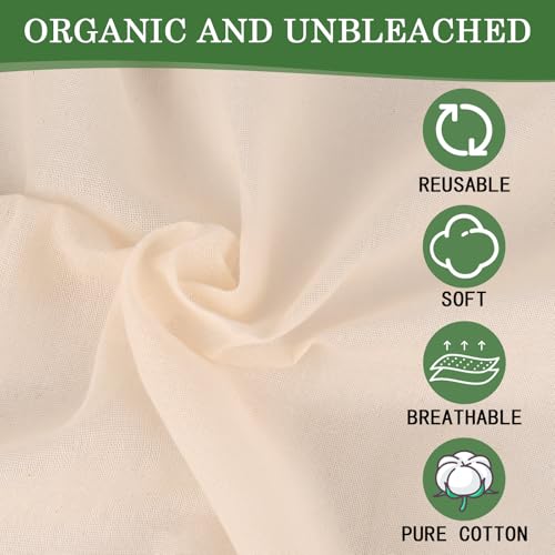 WMKGG 9 PCS Cheese Cloths, 20x20 Inch Cheesecloth Fine Mesh Cheesecloth | Grade 100,Hemmed 4 Edges,Cotton,Reusable ,Unbleached,for Straining, Cooking, Juicing, Cheese Making, Baking, Yogurt - size: 9pcs 20"x20"Cheese Cloth