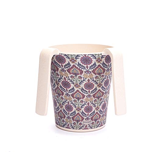 EMANUEL Yair Bamboo Hand Washing Cup for Netilat Yadayim Traditional Jewish Judaica (Multi-Colored Motif NYO-15) - style: Multi-Colored Motif NYO-15