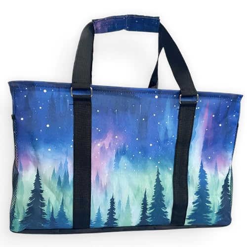 Large Collapsible Tote - color: Aurora Borealis