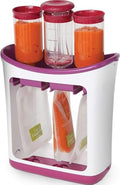 Infantino Squeeze Station, Fills 3 Pouches at Once, Purple | Baby food maker & pouch filler, Easy to use, Dishwasher safe, Homemade baby food essential - style: Squeeze Station Purple