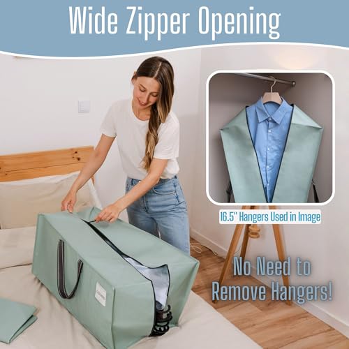 VENO 2 Pack Heavy Duty Moving Bags with Backpack Straps, Zippers & Handles, Extra Large Packing Bags for College Dorm Essentials, Moving Supplies Alternative to Cardboard Moving Boxes - color: Light Green Matte, size: 2 Pack