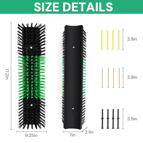2pcs Livestock Scratching Brush with 8 Screws,Cattle and Horse Grooming Brush, Itch Relief for Horses, Goat, Cattle,Sheep,Cow and Pig,Animal Back Scratching