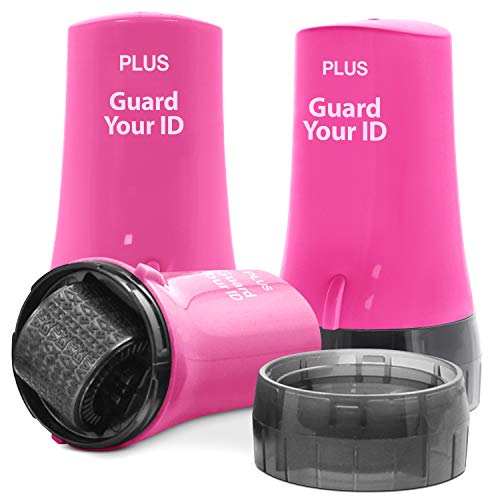Guard Your ID Identity Theft Protection Roller Stamp, 3-Pack for Mail, Pink - color: Pink, size: Standard 3-Pack