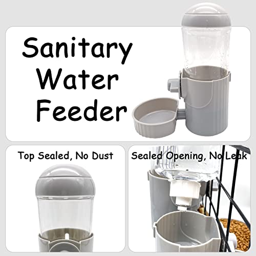 Tfwadmx Rabbit Watter Bottle 17oz Hanging Guinea Pig Automatic Water Dispenser No Drip Small Animal Cage Water Feeder Bowl for Bunny Chinchilla Hedgehog Ferret 2PCS (Grey) - color: Blue Watere 2pcs