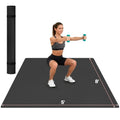 Stepwaver Extra Large Exercise Mat, 6'x4'/ 7'x5'/ 8'x5'/ 9'x5'/10'x5' (6mm) | Non-Slip, Ultra Durable, Shoes-Friendly, High-Density, Thick Workout Mat for Home Gym, Cardio, Jump Rope, MMA, Weights - size: 8'×5'×0.25"