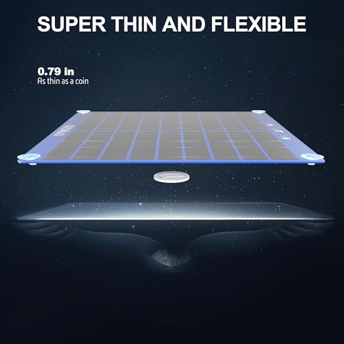 OYMSAE 30W 12V Portable Waterproof Solar Panel Trickle Charger & Maintainer | Portable Waterproof Solar Panel Kit | Intelligent Safety Protections | for Boat, Marine, RV, Automotive, Motorcycle, Trailer - size: 30W