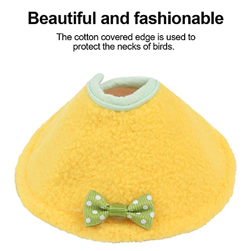 4 Pack Soft Bird Elizabethan Collars, Adjustable Parrot Recovery Cone for Feather Plucking & Anti Bite, Cute Cotton Bird Neck Protector for Cockatiel Budgie Lovebirds Small Parrots