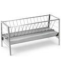 99 Gallons Goat Hay Feeder, 25'' Wide Hay Rack for Goats, Heavy Duty Galvanized Steel Hays Rack, Hays Feeders with 8'' Removable Deep Feeders Pan, Easy Assembly Goat Feeder for Sheep, Cows