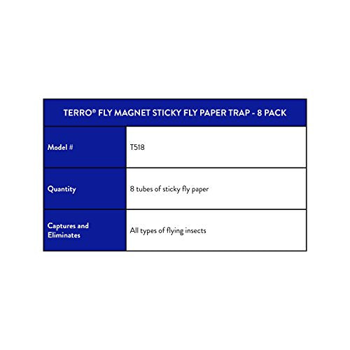 TERRO T518 Fly Trap Indoor Housefly, 4 Pack, Sticky Fly Trap Indoor Hanging - size: 4 Pack