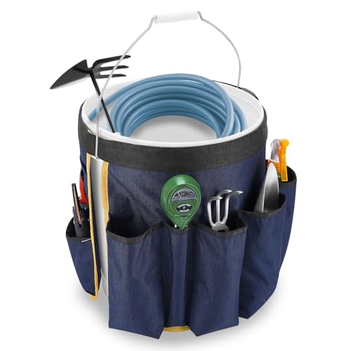 Bucket Tool Organizer, 5 Gallon Garden Tool Bucket Organizer, Bucket Tool Caddy Organization for Garden, Construction, Carpenter, Electrician, Builder