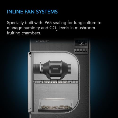 AC Infinity CLOUDLINE H4, Quiet 4” Inline Duct Fan with Speed Controller. | Humidity Proof IP65-Rated Ventilation Exhaust Fan in Grow Tents, Mushroom Fruiting Chambers for Propagation and Fungiculture - color: IP65 Speed Controller for H4, size: 4-Inch