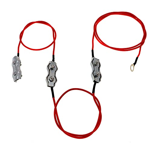 Polywire to Polywire to Polywire Connector with Wire and Wire clamp for Electric Fence Connection - style: B