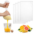 4 Pack Nut Milk Bag 12 x 8 Inch Nut Bag Strainer Reusable Nylon Cloth | Bags for Straining 200 Mesh Fine Mesh Bags for Straining Fruit Juice Coffee Yogurt Cheese Tofu Cold Brew Filter