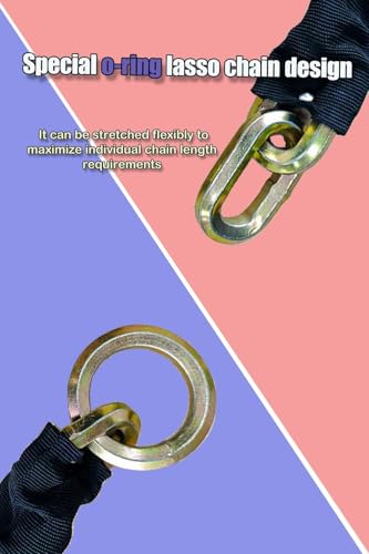 Heavy Duty Security Chain, 2-Pack 2.6ft x 1/2" Cut Proof Hardened Steel Lock Chain for Motorcycles, Trailers, Gates & Garage Anti-Theft, 12mm Maximum Security Chain with Anti-Cut Design - size: 2.6FT 2 Pack