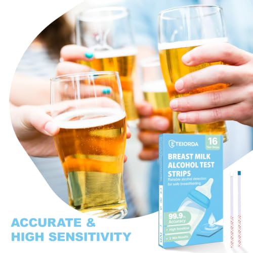 16ct Breastmilk Alcohol Test Strips Individually Wrapped | High Sensitivity,Portable,Quick 2 Minute Results for Breastfeeding Moms
