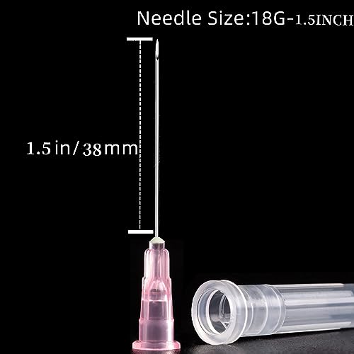 25 Pack 3ml/cc Plastic Luer Lock Syringe with 18 Gauge and Cap, Individually Sealed Wrapped, for Scientific Labs, Measuring Liquid, Refilling Cartridges or Glue Applicator - style: 25 Pack-3ml 18gauge