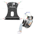 EZ Assistive Patient Lift Sling with Commode - Patient Lifting Slings for Transfer - Medical Full Body Straps for Elderly, Disabled,Nursing,Caregiver - SWL 500 lbs (Large-Black-1 PC) - size: Large-Black-1 PC