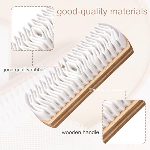 2pcs Suede Shoes Brush, Durable Suede Cleaning Cleaner Brush with Raw Magic Rubber Bristles and Beech Base for Shoes Boots Bags