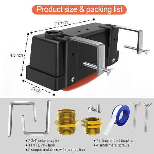 Water Trough Float Valve for Stock Tank, Automatic Control Waterer Level for Livestock Horse Chicken Animal Fish Pool with Hose Metal Connector & Ptfe tape （2 pack） - style: Stock Tank Float Valve-2PCS