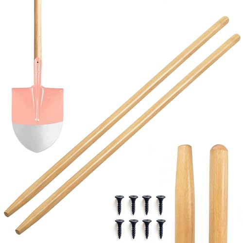 55 Inch Black Locust Shovel Handle Replacement - Extra Long Hardwood Handle for Shovel, Rake, Hoe, Pitch Fork, Digging Fork & Broad Fork Garden Tools,1.4inch Diameter（2pcs
