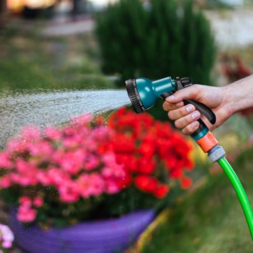 Besiter Garden Hose Nozzle Sprayer 10 Watering Patterns Spray Nozzles Heavy Duty Hose Head Lightweight Hose Attachment Blue - color: Blue