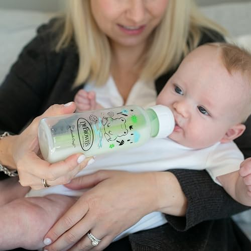 Dr. Brown's Anti-Colic Options+ Narrow Baby Bottle, Frog + Pig, 2-Pack - color: Orange & Green (Pig & Frog), size: 1 Count (Pack of 2)