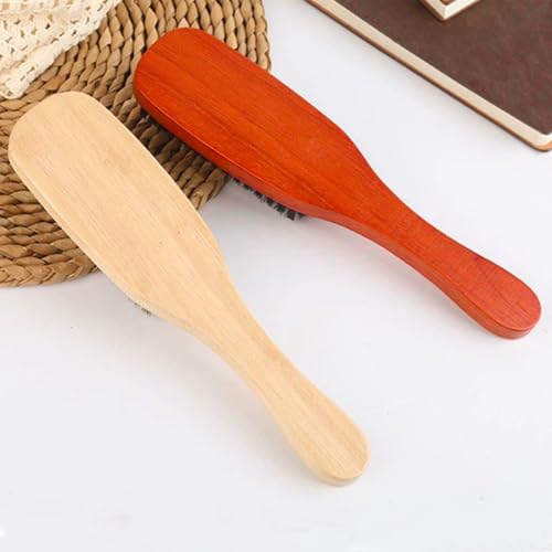 Boar Bristle Dog Brush for Short Haired Dogs, Natural Wooden Grooming Tool, Reduce Shedding, Detangle & Massage Sensitive Skin, Grooming to Calm Dogs & Build Pet Owner Bonding (Red sandalwood) - color: Red sandalwood