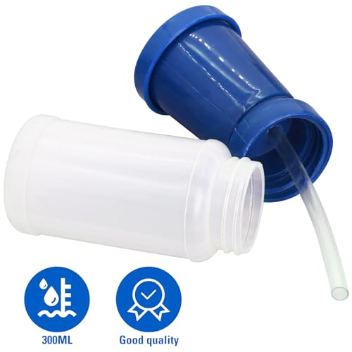 2 Pack Teat Dip Cup Non-Return Teat Dipper Nipple Cleaning Disinfection Cup | Non Reflow Dip Cup Reusable Squeeze Bottle Design Leak-Proof Pre Milking Teat Dipper for Cow Sheep Goat Cattle (Blue) - color: blue