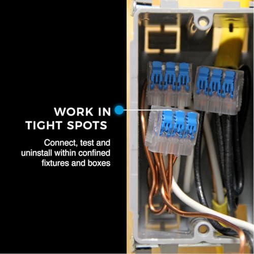 Ideal Electrical in-Sure 12 AWG Lever Connector Kit, 90 pc | Wiring connectors kit 2-, 3-, 5-port levercConnectors, locking wire connectors with durable hard case - size: 90 pc 12 AWG