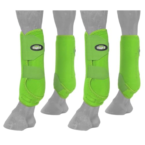 Tough1 Extreme Vented Sport Boots - Full Set - color: Neon Green