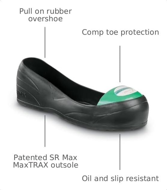 SR Max, Unisex Black Composite Toe Overshoe - size: 10-11 Women/8-9 Men