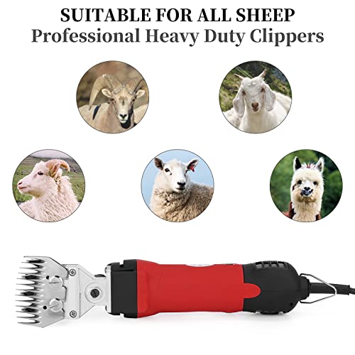 DUCKBOY Heavy Duty Sheep Clipper & Shearing Machine, 380W, Goats, Cattle | Ideal for sheep, goats, cattle & thick-haired dogs. 380W motor for farm grooming. Durable steel blades for clean shearing - size: 380W Sheep Clipper