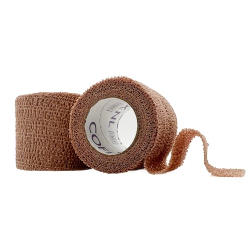 OVIK Health CoFlex NL – Self-Adhering Elastic Bandage – Non-Latex – First Aid – Comfortable and Gentle – Tan, 2 inch, 2 Rolls - size: 2 Inch - 2 Count, style: Tan