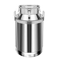 Stainless Steel Milk Can, 60 Liter Seamless Milk Jug Wine Pail Bucket 15.85 Gallon Anti-Leak Liquid Storage Container Milk Pail with Sealed Lid Heavy Duty for Milk and Wine (60L) - size: 60L