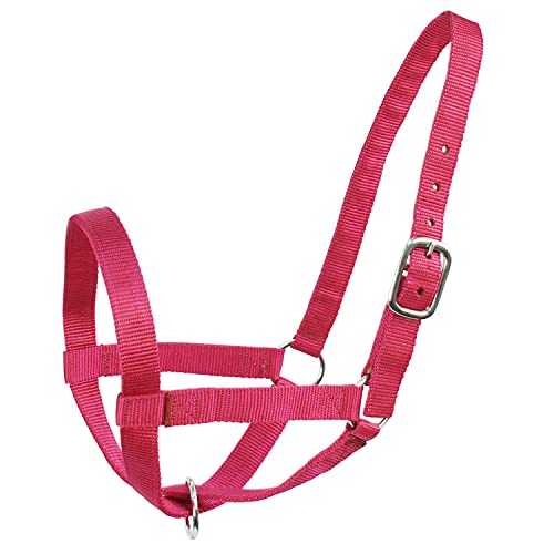 Derby Originals Adjustable Nylon Livestock Cattle Halters - color: Pink, size: Medium (500-800lbs)