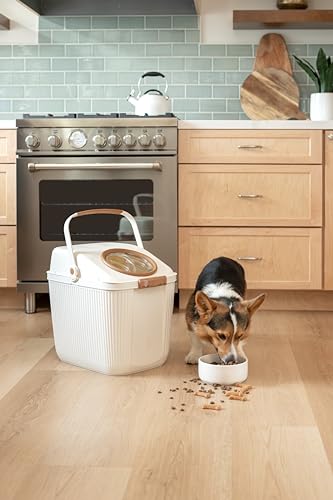 Harry Barker Lightweight Airtight Pet Food Storage Container, Eco-Friendly Recycled Plastic with Easy-Access Lid, Holds up to 25 lb Dry Dog or Cat Food - color: Food Storage