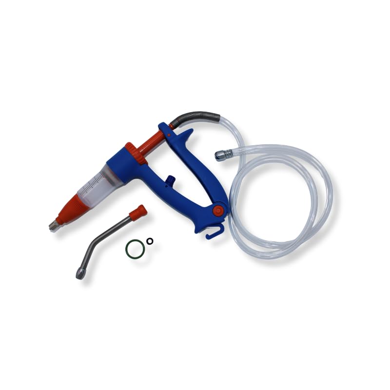 20CC Drenching Gun with Tubing and Adaptor–20ml Syringe with 5ml Increments | Ergonomic Pistol Grip - Livestock Fluid Administration Tool for Cattle, Sheep & Goats