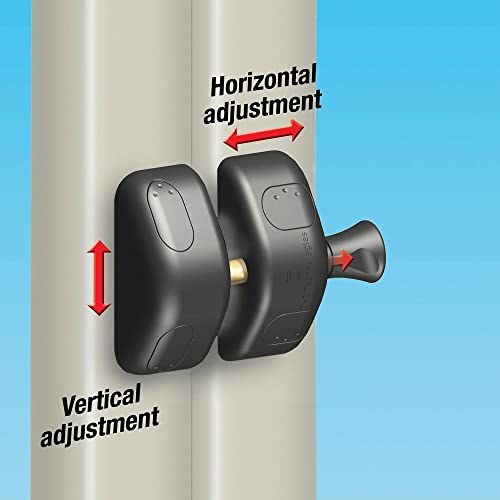 National Hardware MagnaLatch Side Pull, 2-3/4", Polymer, Adjustable, Black | Magnetic Self-Latching with Stainless Steel Internals and Key Lock for Metal, Wood and Vinyl Pool Gates
