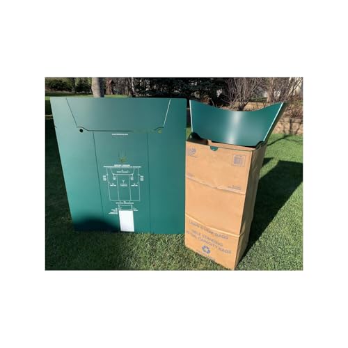 30 Gallon Lawn & Leaf 2-Ply Heavy-Duty Yard Waste Compost Refuse Paper Bags with Necessia Gardening Gloves, Eco-Friendly, Tear Resistant, Self Standing, Biodegredable, Made in USA, 30 Count