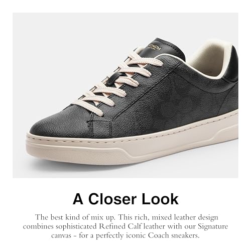 COACH Women's High Line Sneaker - color: Charcoal/Black, size: 9.5